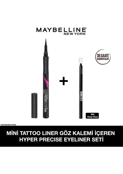 Maybelline Mini Jel Göz Kalemli Hyper Precise All Day Eyeliner Seti - 701 Matte Onyx