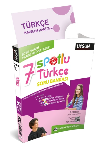 Sadık Uygun Yayınları 7. Sınıf Türkçe Yeni Baskı Spotlu Soru Bankası