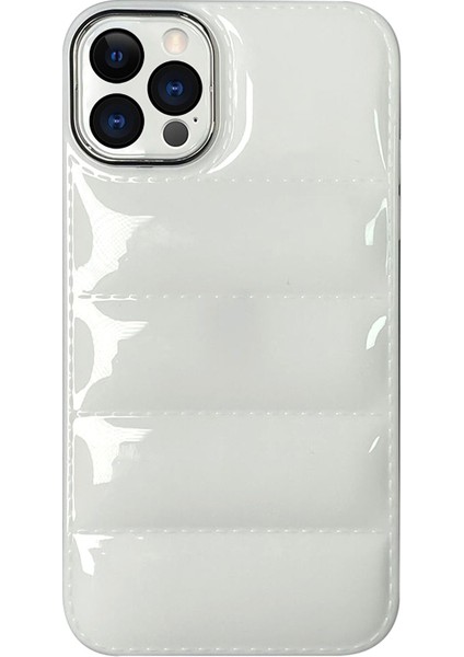 Iphone 13 Pro Max Kılıf Puffer Şişme Mont Tasarımlı Kasis Pastel Renkler Puff Kılıf Kapak