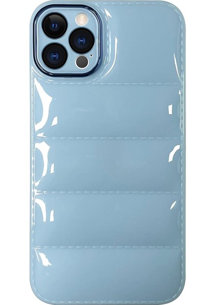 Iphone 12 Pro Kılıf Puffer Şişme Mont Tasarımlı Kasis Pastel Renkler Puff Kılıf Kapak