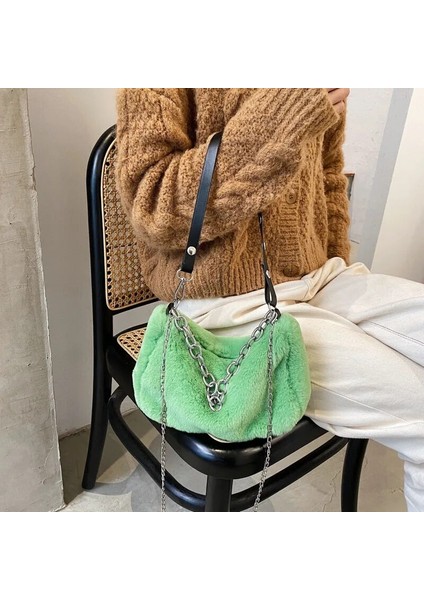 Yumuşak Peluş Sevimli Faux Fur Bayanlar Tek Omuz Messenger Çanta Leopar Baskı Çanta(Yurt Dışından) fiyatları