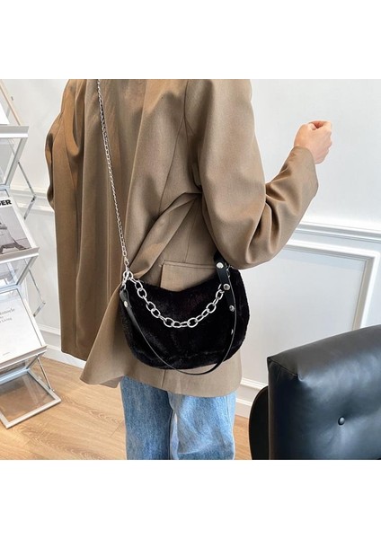 Yumuşak Peluş Sevimli Faux Fur Bayanlar Tek Omuz Messenger Çanta Leopar Baskı Çanta(Yurt Dışından) fiyatları