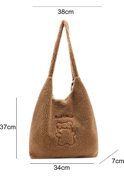 Omuz Çantası Peluş Tote Koyun Derisi Çanta(Yurt Dışından) fırsatları