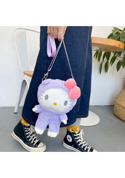 Hello Kitty Kısa Peluş Yumuşak Karikatür Çapraz Çanta Kozmetik Saklama Bozuk Para Çantası Hediye fiyatları