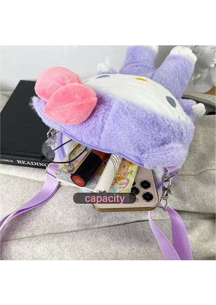 Hello Kitty Kısa Peluş Yumuşak Karikatür Çapraz Çanta Kozmetik Saklama Bozuk Para Çantası Hediye modelleri