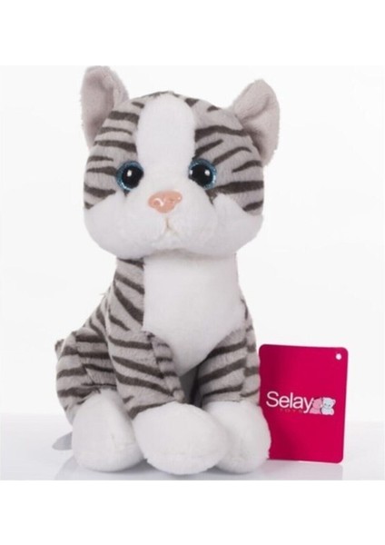 Sevimli Arkadaşım Tekir Kedi 28 cm Uyku ve Oyun Arkadaşı / Doğum Günü Hediyesi