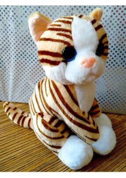 Sevimli Arkadaşım Tekir Kedi 28 cm Uyku ve Oyun Arkadaşı / Doğum Günü Hediyesi