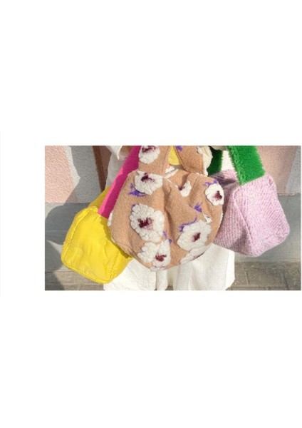Suni Kürk Tote Yumuşak Peluş Tek Omuz Tote Çanta fiyatları