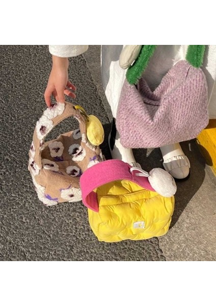 Suni Kürk Tote Yumuşak Peluş Tek Omuz Tote Çanta modelleri