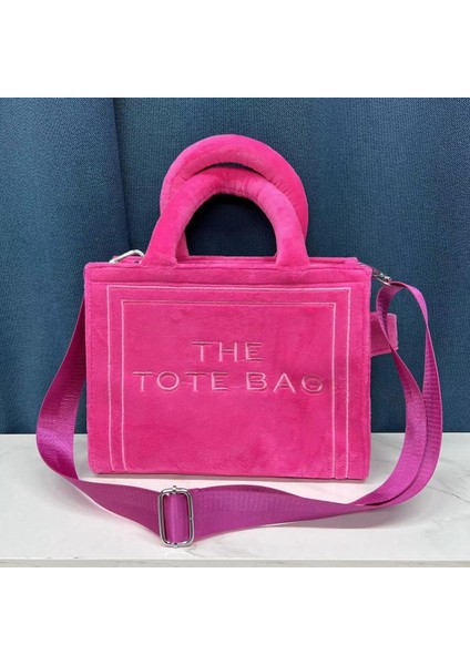 Suni Kürk Tote Lüks Peluş Tek Omuz Çapraz Askılı Çanta