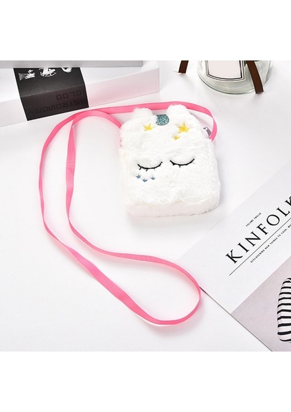 Yumuşak Kabarık Faux Kürk Çanta Peluş Tote Günlük Fermuar Kare Seyahat Sokak Crossbody Çanta