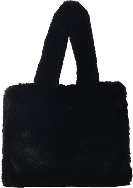 Suni Kürk Tote Yumuşak Peluş Omuz Çantası