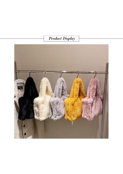 Suni Kürk Tote Yumuşak Peluş Omuz Çantası fiyatları