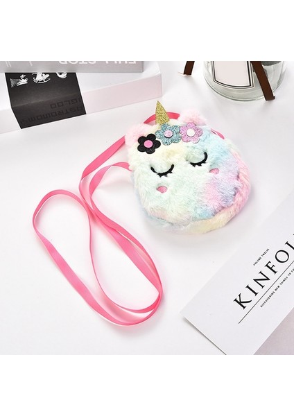 Yumuşak Kabarık Faux Kürk Çanta Peluş Tote Günlük Fermuar Kare Seyahat Sokak Crossbody Çanta