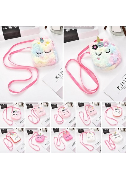 Yumuşak Kabarık Faux Kürk Çanta Peluş Tote Günlük Fermuar Kare Seyahat Sokak Crossbody Çanta indirimleri