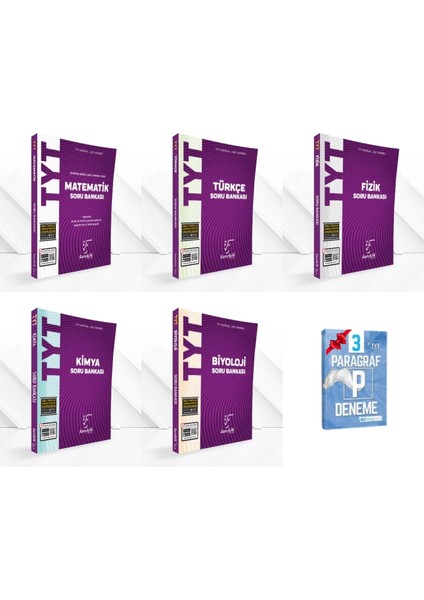 TYT Matematik Türkçe Fizik Kimya ve Biyoloji Soru Bankası Set
