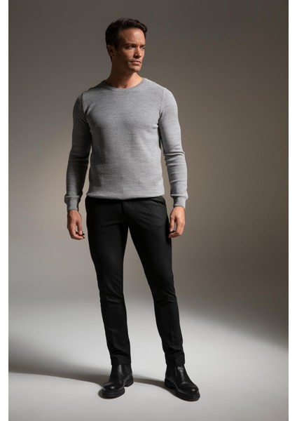 Slim Fit Bisiklet Yaka Triko Kazak X7392AZ22AU fiyatları