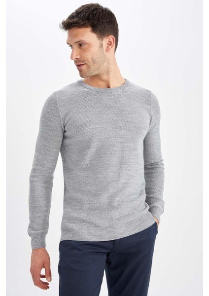 Slim Fit Bisiklet Yaka Triko Kazak X7392AZ22AU
