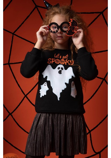 Kız Çocuk Bisiklet Yaka İçi Yumuşak Tüylü Sweatshirt Z4610A622AU