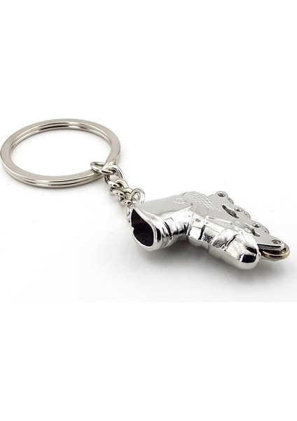 Gümüş Renk Paten Roller Skate Döner Teker Metal Anahtarlık KC003 modelleri