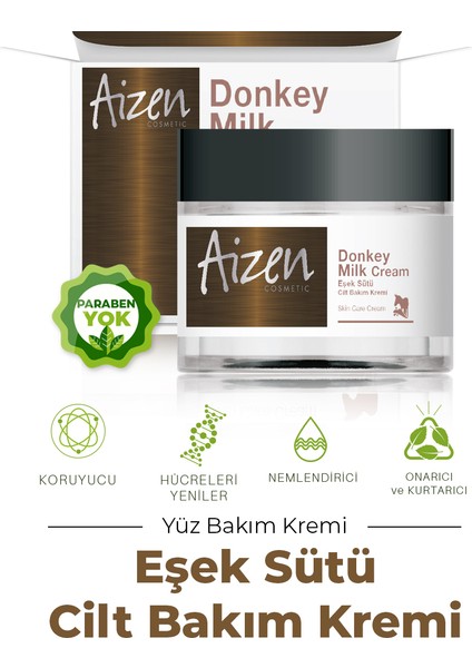 Eşek Sütü Özlü Yenileyici Yüz ve Vücut Bakım Kremi Donkey Milk Cream 50 ml fiyatları