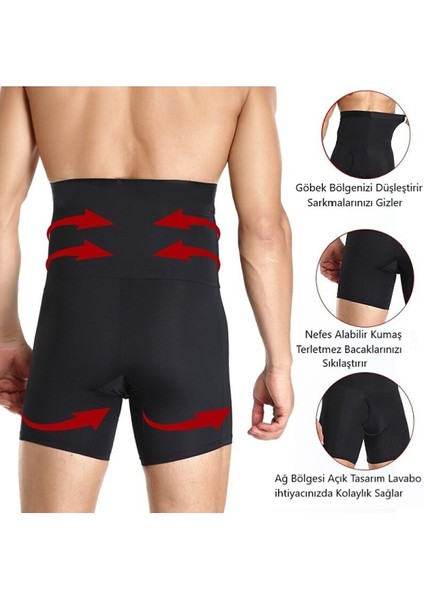 Toparlayıcı Siyah Korse Boxer