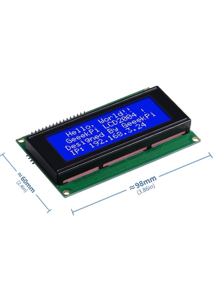 Roba Iıc Seri Kartlı 4X20 Karakter Mavi LCD Modül 2004A 20X4 20 x 4