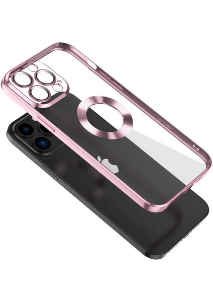Apple iPhone 14 Pro Max Kılıf Logo Gösteren Kamera Korumalı Silikon Bronz fiyatları