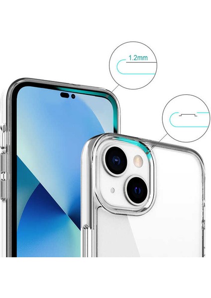 Apple iPhone 14 Kılıf Gard Nitro Şeffaf Silikon+Nano Glass modelleri