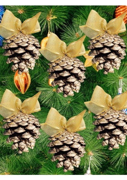 Yılbaşı Süsü Kozalak 6'lı 7cm