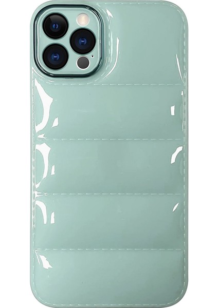 Iphone 12 Pro Max Kılıf Puffer Şişme Mont Tasarımlı Kasis Pastel Renkler Puff Kılıf Kapak