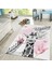 Nesa_Decor Dijital Baskı Yıkanabilir Kaymaz Dokuma Taban Zürafa Desenli Halı Yolluk ve Çocuk Halısı 3