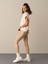 Kadın Ekru Yüksek Bel Slim Fit Triko Tayt 1