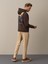 Erkek Kahverengi Regular Fit Baskılı Sweatshirt 5