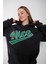 Plaza Group Kadın Oversize Nice Baskılı Sweatshirt 3