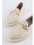 Lior Bej Floter Deri Kadın Loafer 3