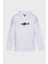 Shark Minimal Baskili Kapüşonlu Üç Iplik Sweatshirt Oversize Hoodie 1