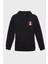 King Panda Minimal Baskili Kapüşonlu Üç Iplik Sweatshirt Oversize Hoodie 1