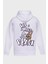 Peace Sirt Baskili Kapüşonlu Üç Iplik Sweatshirt Oversize Hoodie 1