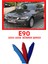 3 Serisi E90 2003-2008 3 Renk Stil Panjur Böbrek Şeridi 1