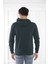 Escetic Spor Erkek Yeşil Cepli, Kapüşonlu Sweatshirt - 0949 5