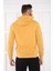 Escetic Spor Erkek Hardal Cepli, Kapüşonlu Sweatshirt - 0949 5