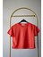 Orange Fillet Bambu Penye Crop T-Shirt 2