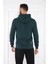 Escetic Spor Erkek Yeşil Cepli, Kapüşonlu Sweatshirt - 0950 4