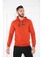 Escetic Spor Erkek Kiremit Cepli, Kapüşonlu Sweatshirt - 0950 2