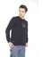 Escetic Erkek Spor Slimfit, Bisiklet Yaka Siyah Sweatshirt - 0939 5