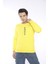 Escetic Erkek Spor Slimfit, Bisiklet Yaka Sarı Sweatshirt - 0940 4