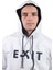 Erkek Exıt Kanguru Beyaz Kapüşonlu SWEATSHIRT-905 3