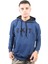 Erkek Exıt Kanguru Mavi Kapüşonlu SWEATSHIRT-908 1