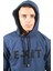 Erkek Exıt Kanguru Mavi Kapüşonlu SWEATSHIRT-908 2